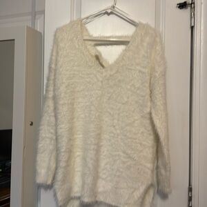 Jessica Simpson long cream eyelash sweater
